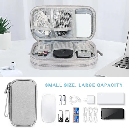 🔥Last Day Discount 49% Off🔥Travel Cable Organizer Pouch, Double Layers All-in-One Storage Bag for Cord