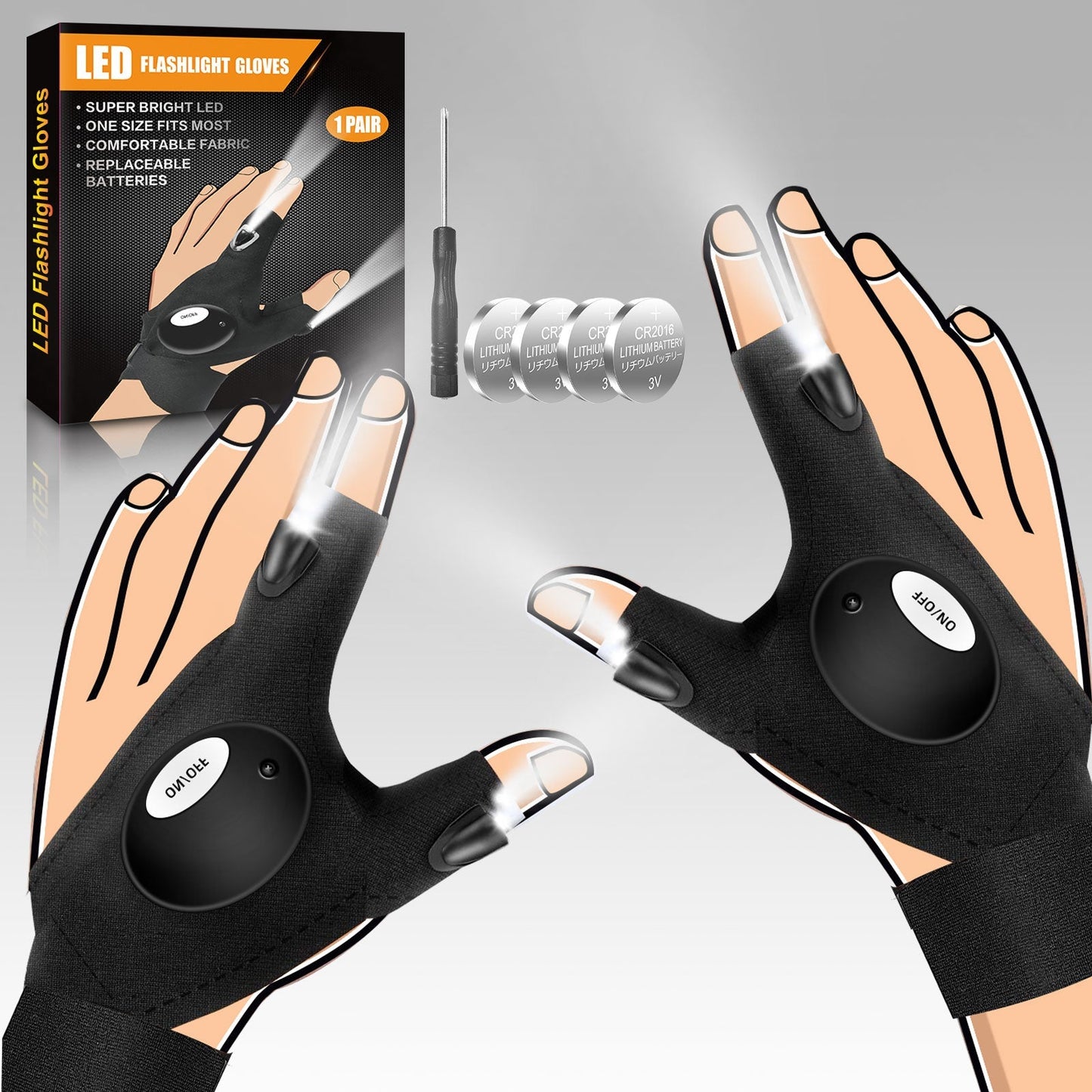 LED Flashlight Gloves